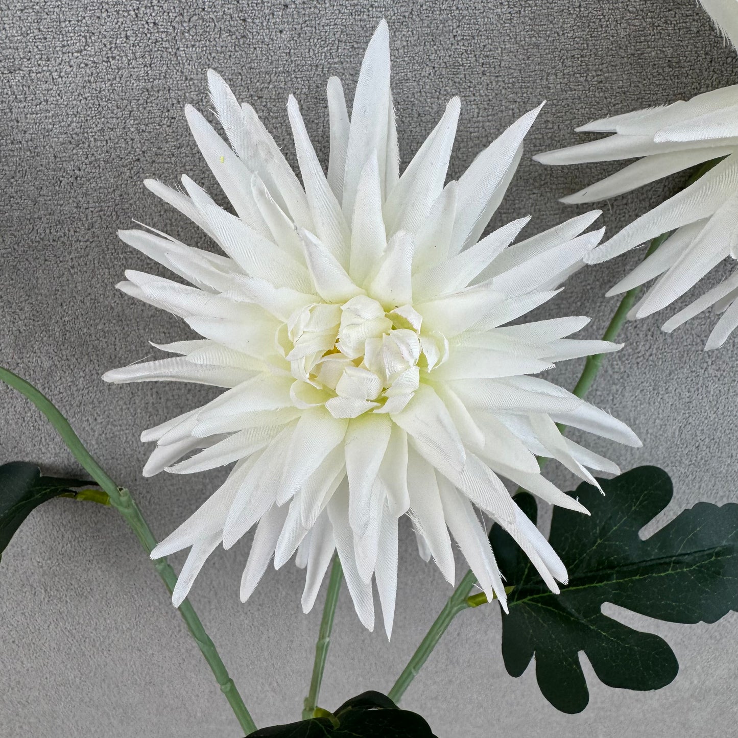 White Silk Flame Chrysanthemum Spray - 3 Heads