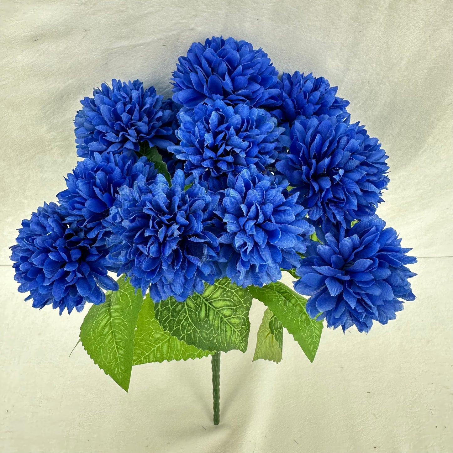 Blue Silk Autumn Chrysanthemum Bush - 12 Heads
