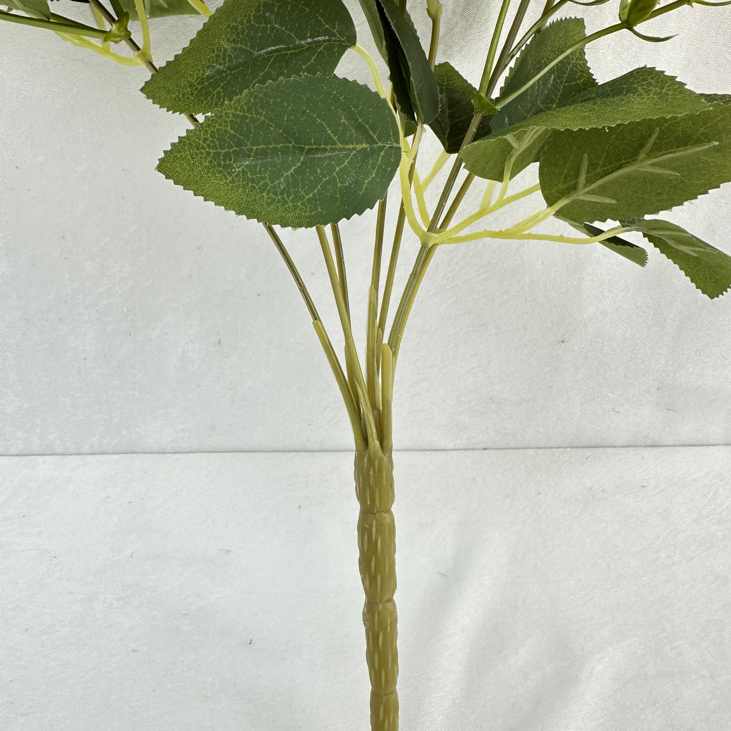 Pink Silk Wrapped Rose Bush - 7 Heads