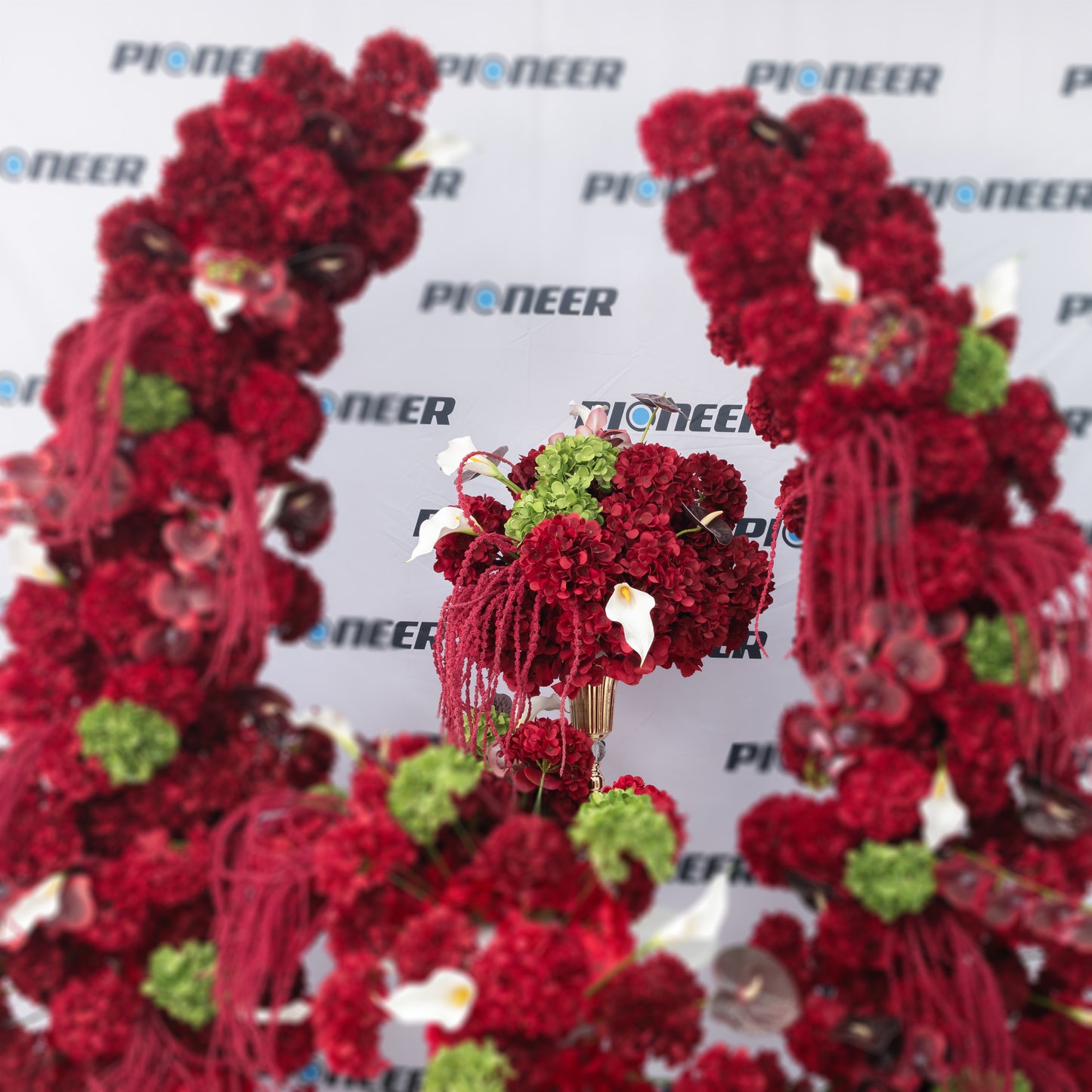Prime Burgundy Hydrangea Floral Centerpiece
