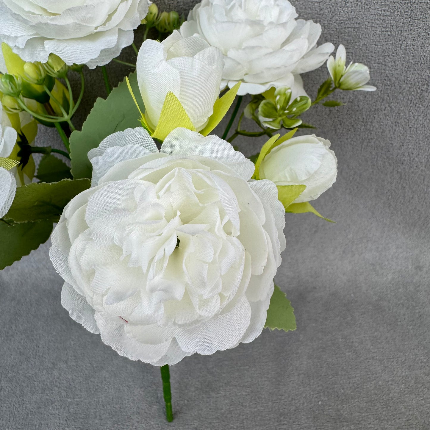 White Silk Peony Bush - 5 Heads