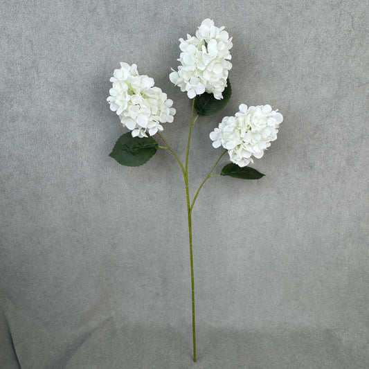 White Silk Pagoda Hydrangea Spray - 3 Heads