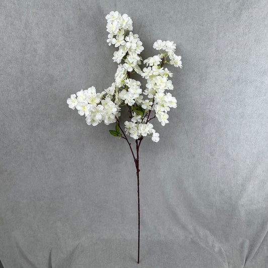 Ivory Silk New Pastoral Large Cherry Blossom Branch