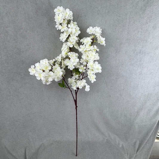 Ivory Silk New Pastoral Large Cherry Blossom Branch