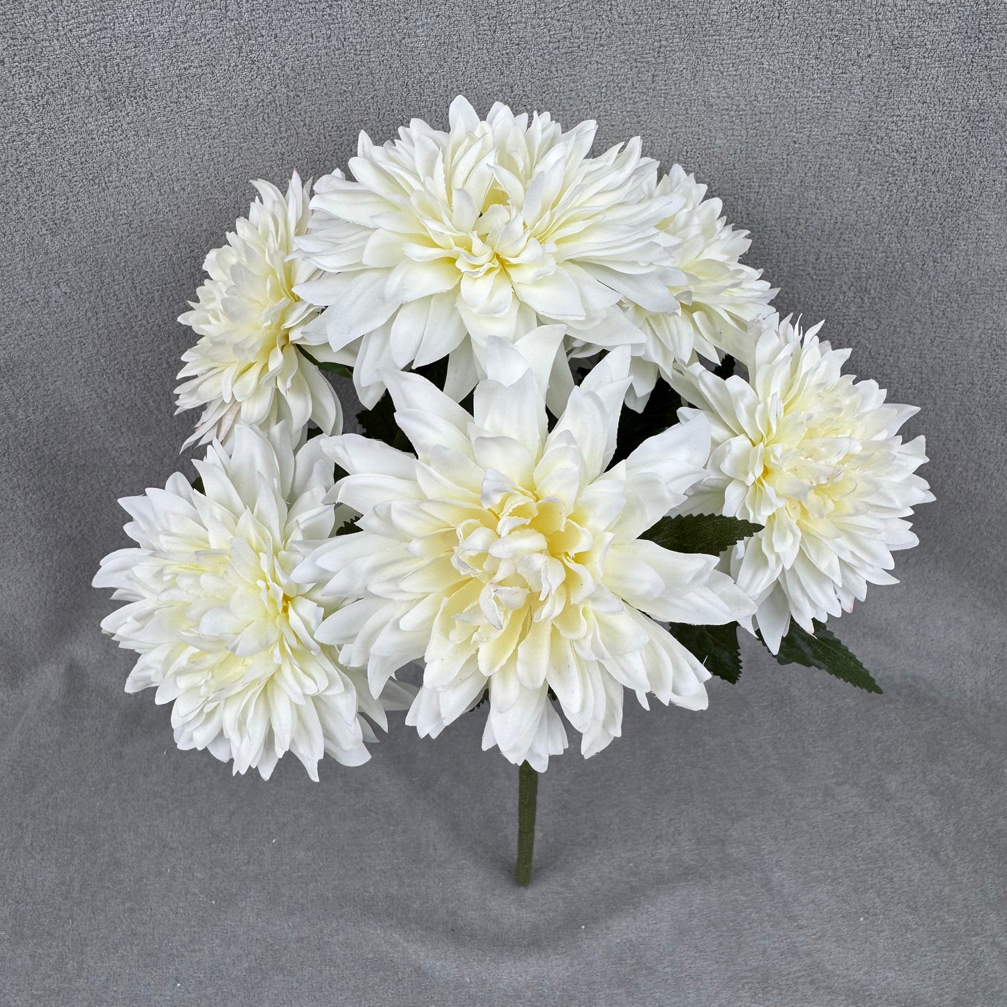 Ivory Silk Dahlia Bush - 7 Heads
