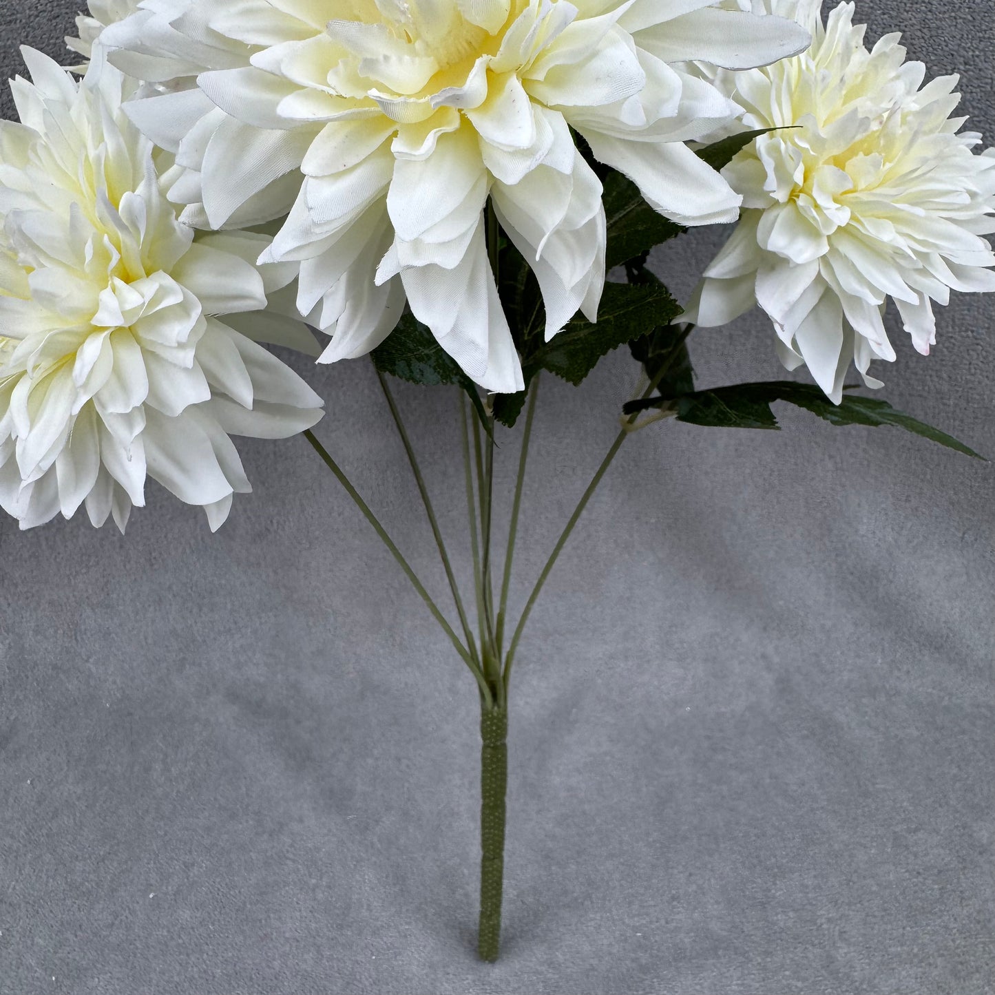 Ivory Silk Dahlia Bush - 7 Heads