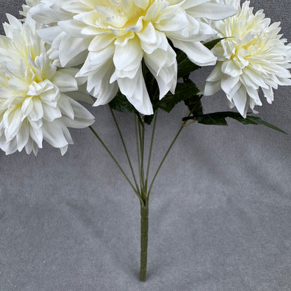 Ivory Silk Dahlia Bush - 7 Heads