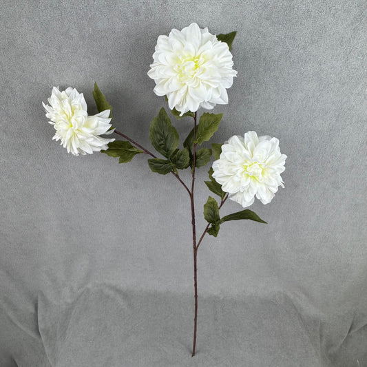 Ivory Silk Dahlia Spray - 3 Heads