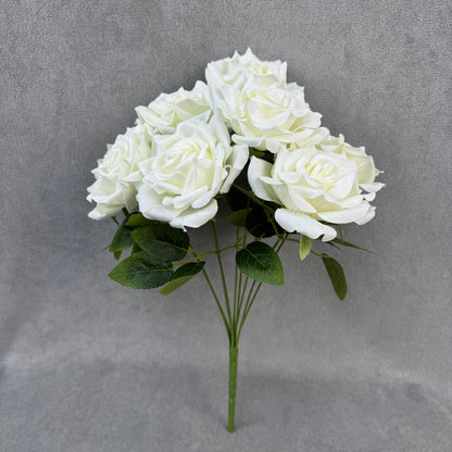 Ivory Silk Fruit Rose Bush - 9 Heads