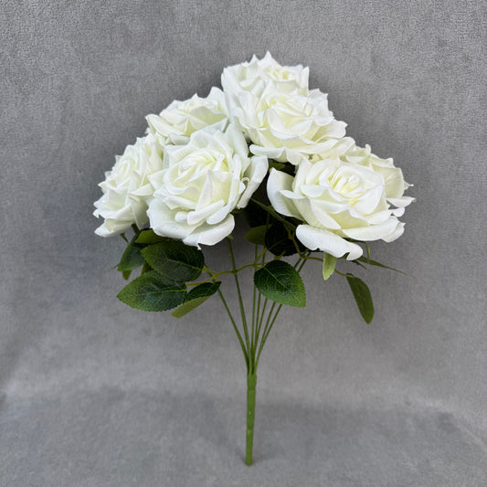 Ivory Silk Fruit Rose Bush - 9 Heads