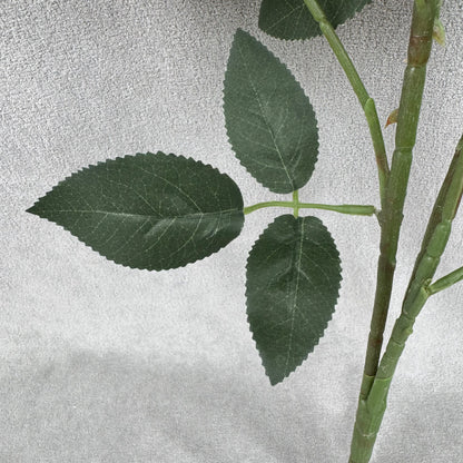Ivory Silk Classic Rose Branch - 8 Heads