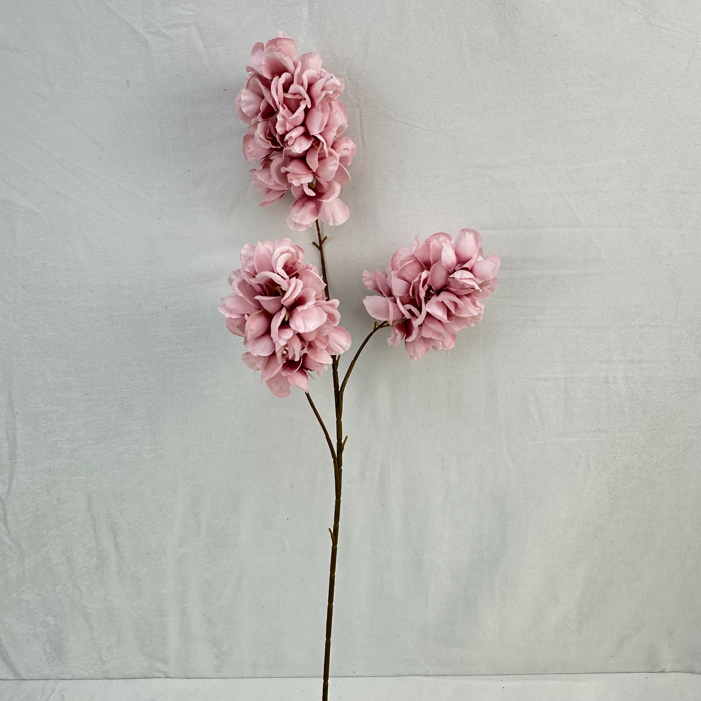 Ivory Silk Golden Ball Bush - 7 Heads