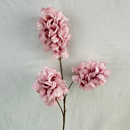 Ivory Silk Golden Ball Bush - 7 Heads