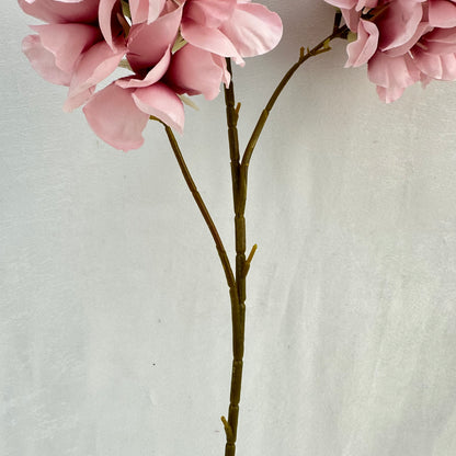 Pink Silk Golden Bell Narcissus Spray - 3 Heads