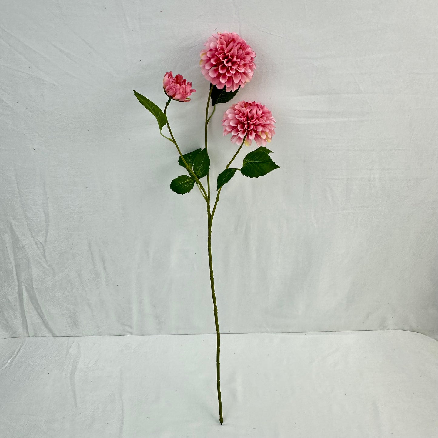 Pink Silk French Dahlia Spray - 3 Heads