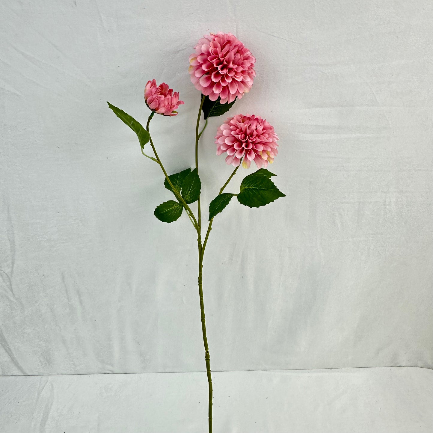 Pink Silk French Dahlia Spray - 3 Heads