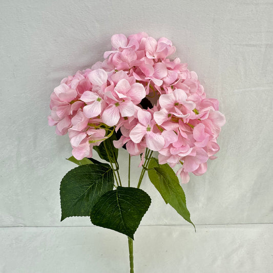 Pink Silk Print Hydrangea Bush - 5 Heads