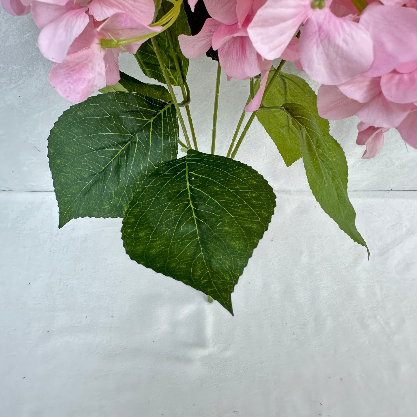 Pink Silk Print Hydrangea Bush - 5 Heads