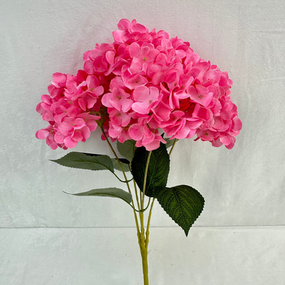 Dark Pink Silk French Hydrangea Bush - 5 Heads