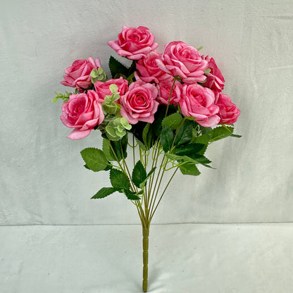 Pink Silk Wedding Rose Bush - 11 Heads
