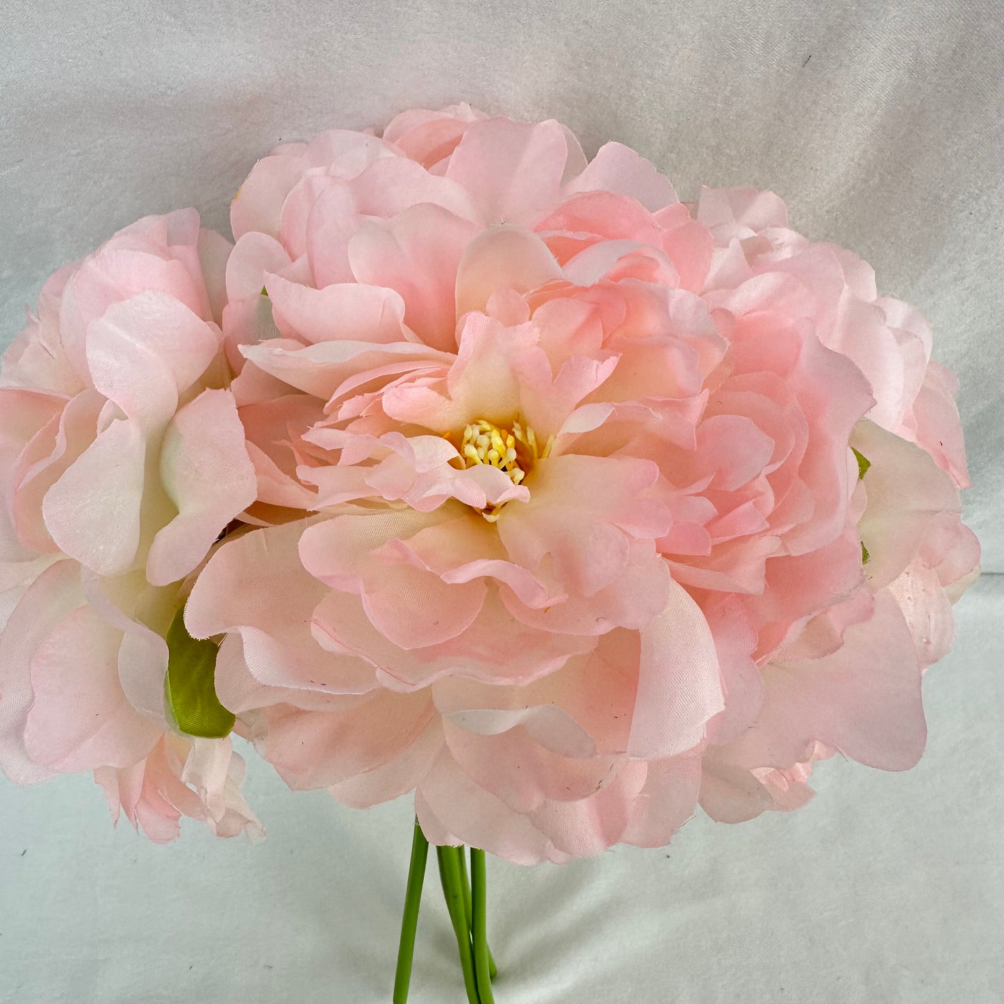 Pink Silk Peony Bunch - 5 Heads