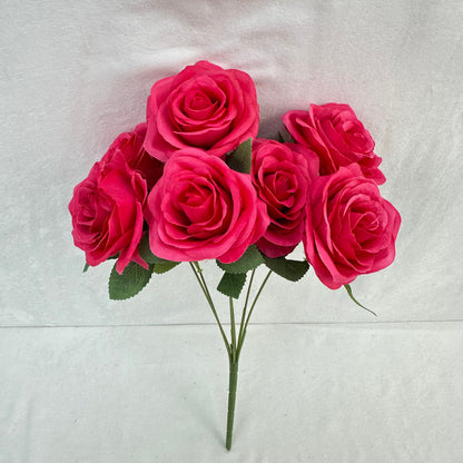 Pink Silk Happiness Rose Bush - 7 Heads