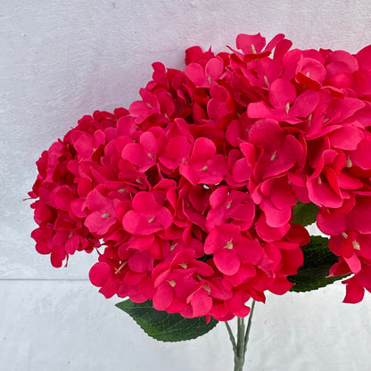 Pink Silk French Hydrangea Bush - 5 Heads
