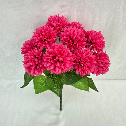 Pink Silk Autumn Chrysanthemum Bush - 12 Heads
