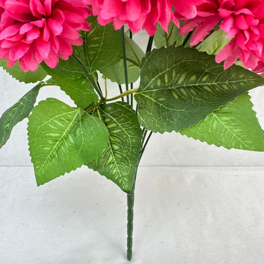 Pink Silk Autumn Chrysanthemum Bush - 12 Heads