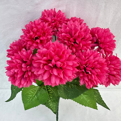 Pink Silk Autumn Chrysanthemum Bush - 12 Heads