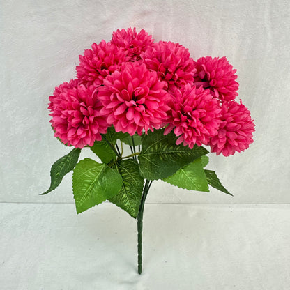 Pink Silk Autumn Chrysanthemum Bush - 12 Heads