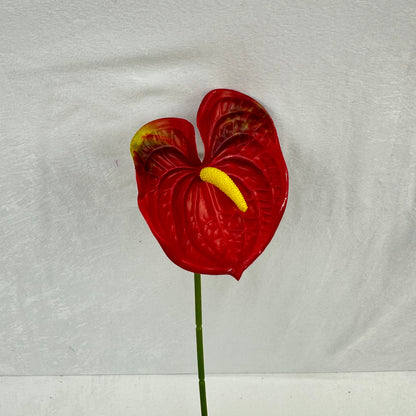 Red Real Touch Anthurium Stem