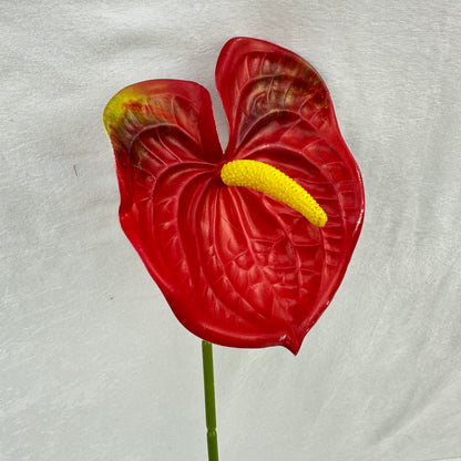 Red Real Touch Anthurium Stem