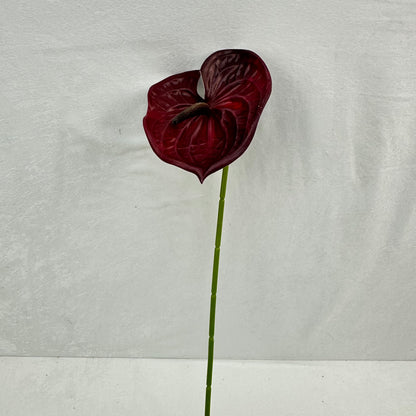 Red Real Touch Anthurium Stem