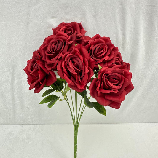 Red Silk Fruit Rose Bush - 9 Heads