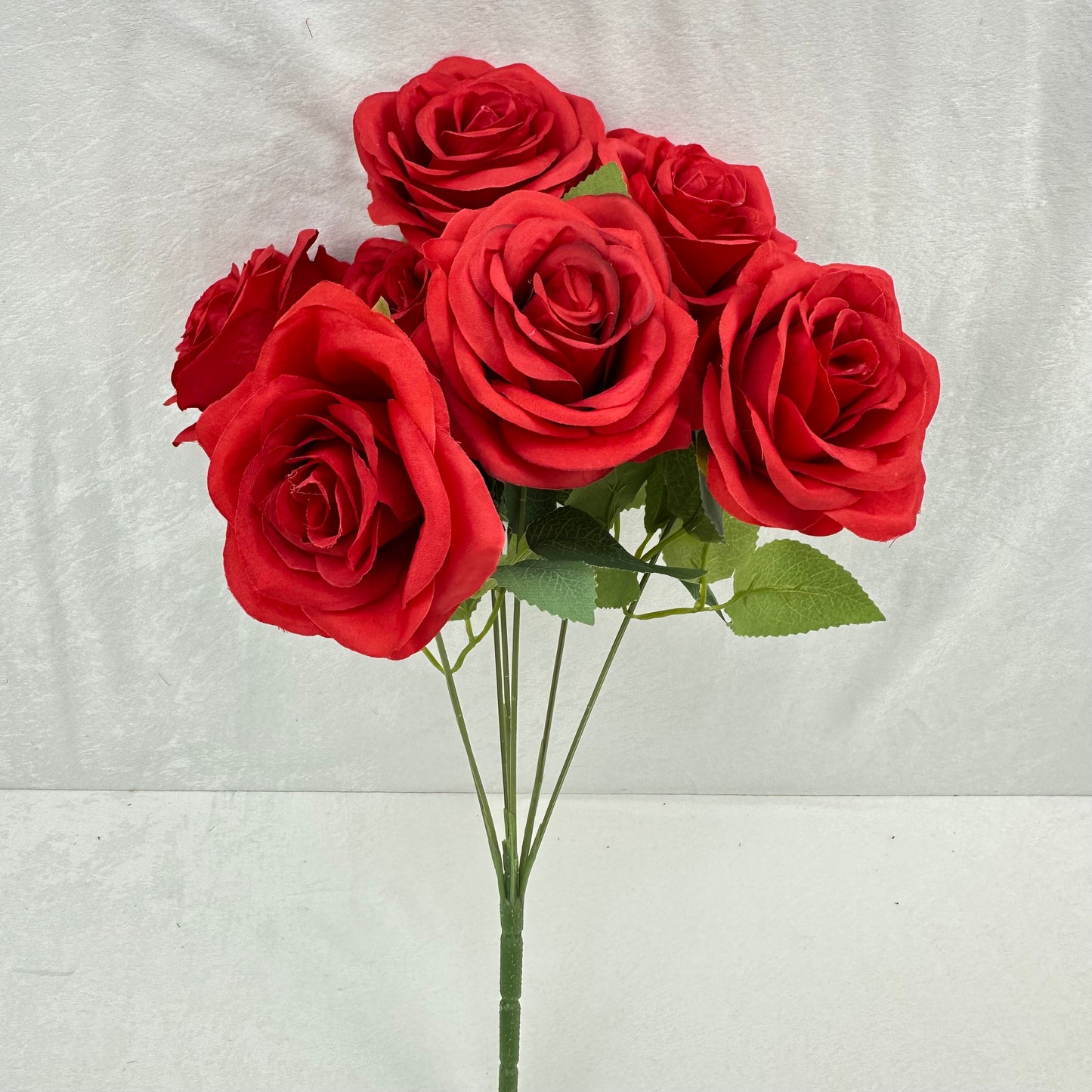 Red Silk Happiness Rose Bush - 7 Heads