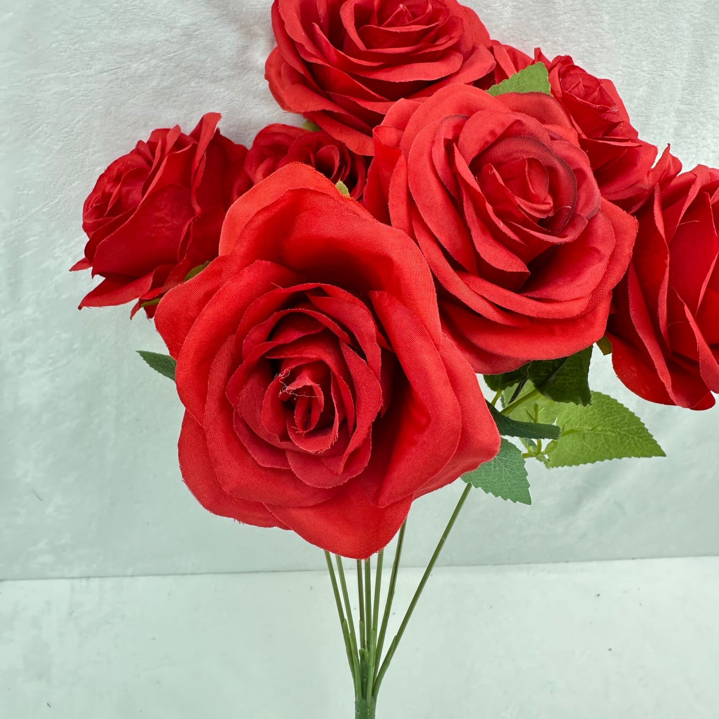 Red Silk Happiness Rose Bush - 7 Heads