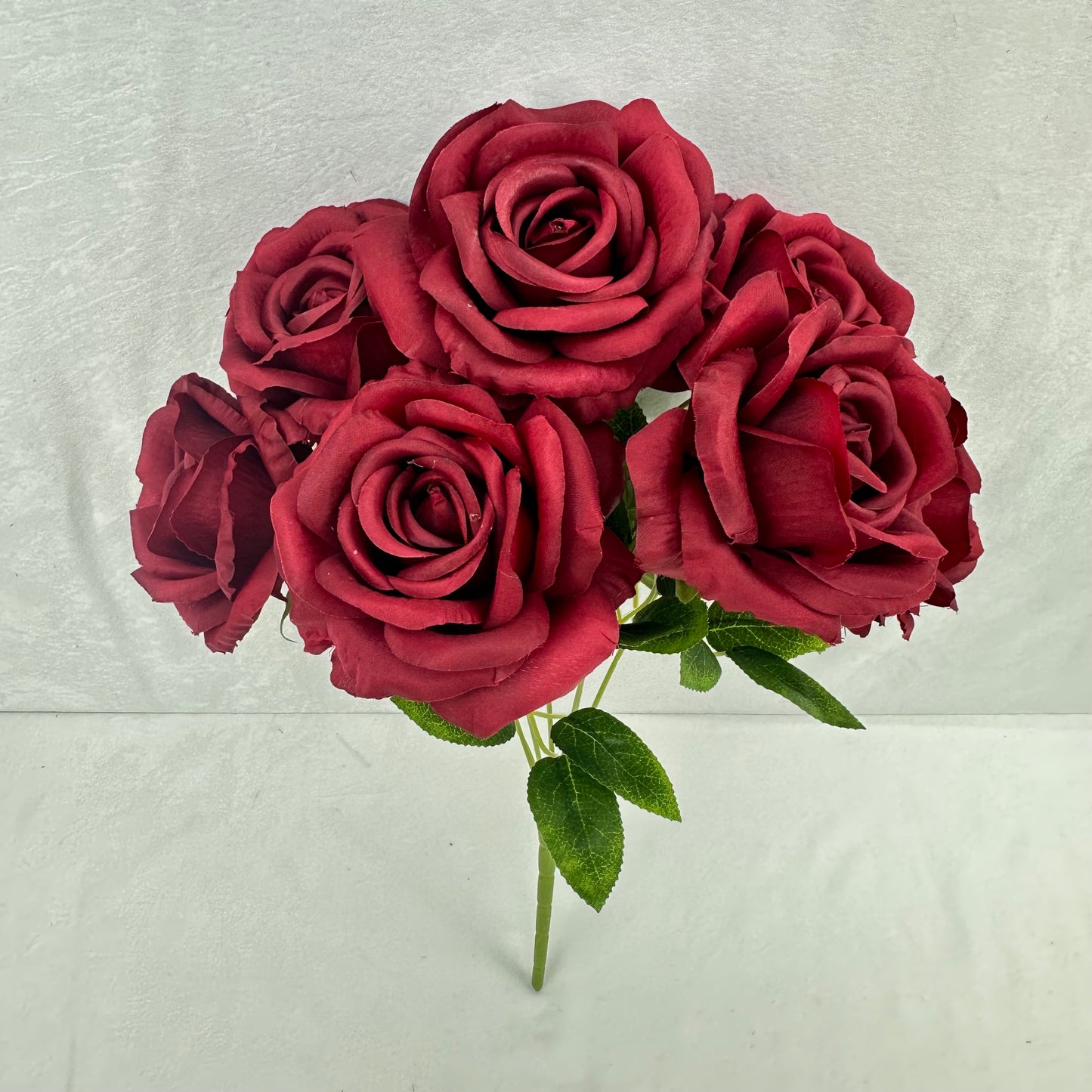 Red Silk Wedding Rose Bush - 7 Heads