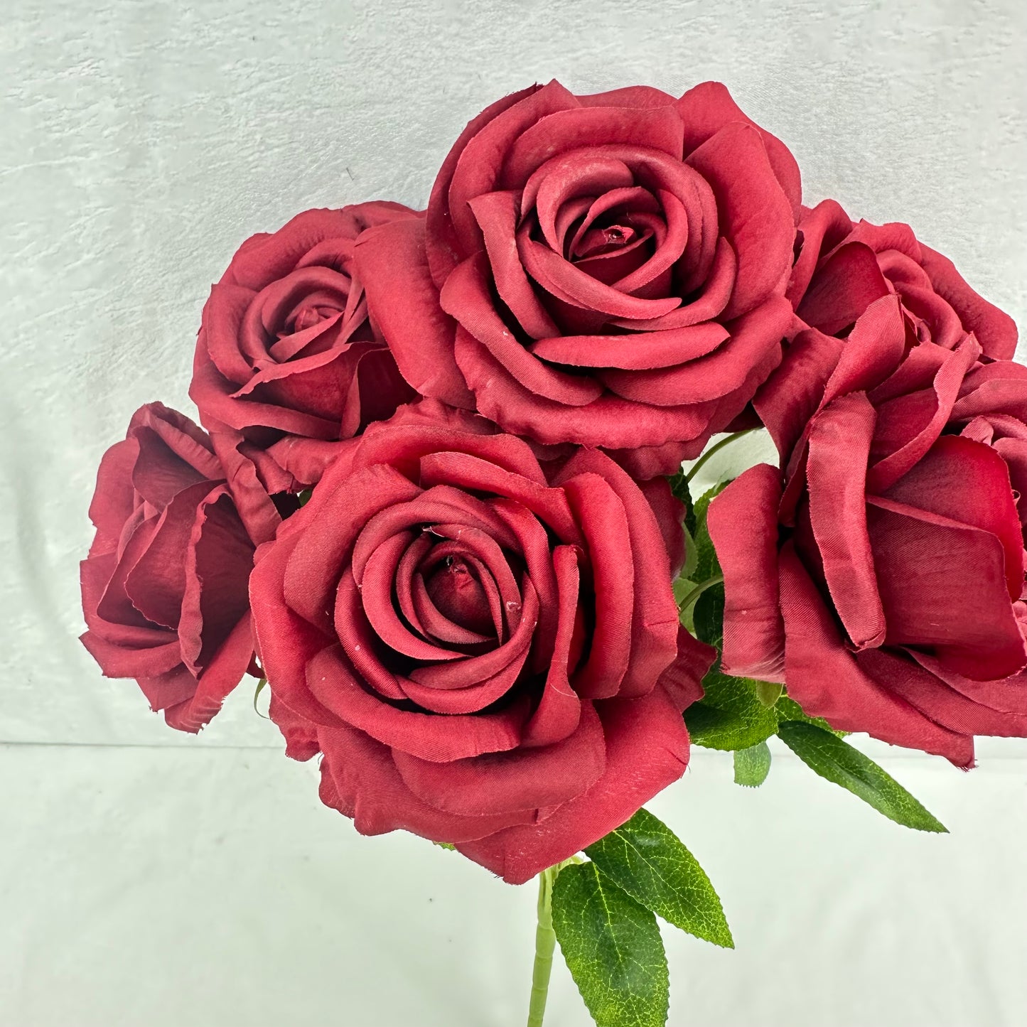 Red Silk Wedding Rose Bush - 7 Heads