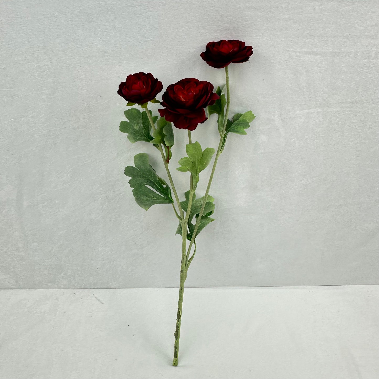 Red Silk Nerine Rose Spray - 3 Heads