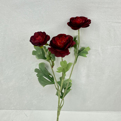 Red Silk Nerine Rose Spray - 3 Heads