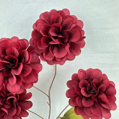 Red Silk Spiral Ball Bush - 5 Heads