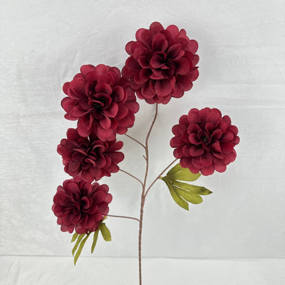 Red Silk Spiral Ball Bush - 5 Heads