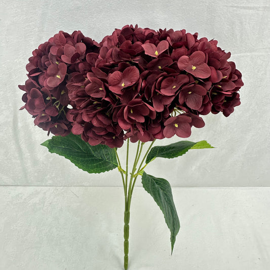 Red Silk Pomegranate Hydrangea Bush - 5 Heads
