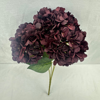 Red Silk French Hydrangea Bush - 5 Heads