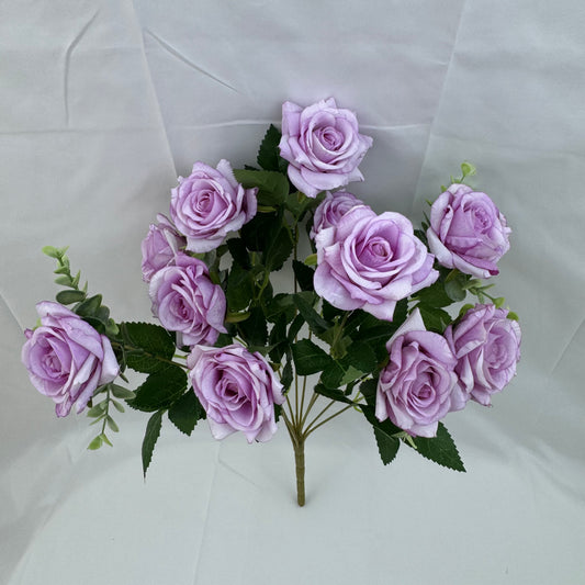 Lavender Silk Wedding Rose Bush - 11 Heads