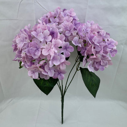 Lilac Silk 3D Hydrangea Bush - 5 Heads