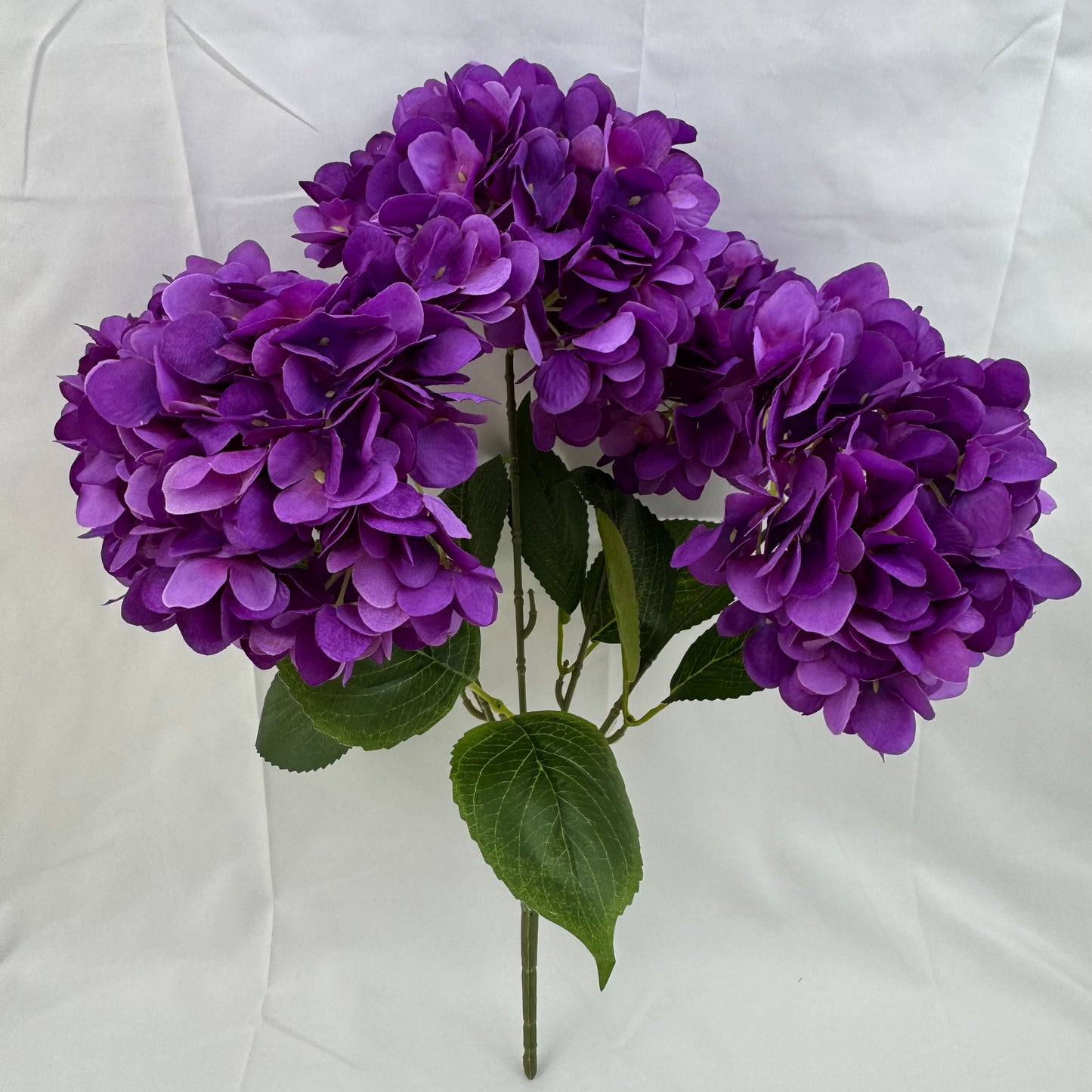 Purple Silk French Hydrangea Bush - 5 Heads