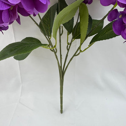 Purple Silk French Hydrangea Bush - 5 Heads