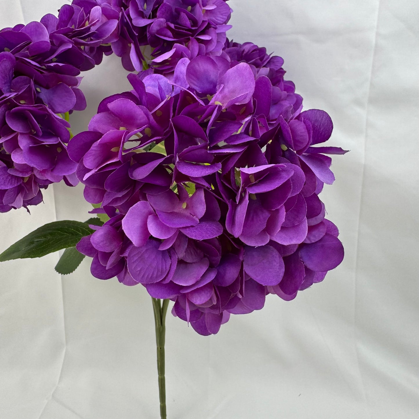 Purple Silk French Hydrangea Bush - 5 Heads